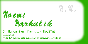 noemi marhulik business card